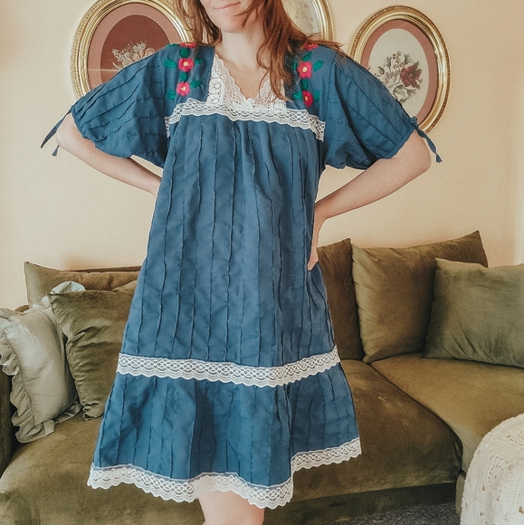 Vintage Dresses & Skirts - Vintage Homemade Cottagecore Dress